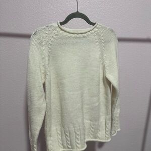 white sweater